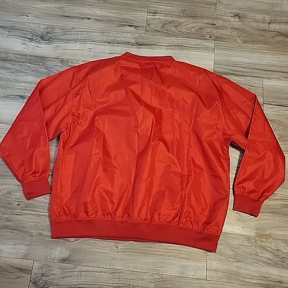 Red Oak Sportswear Georgia Bulldogs Windbreaker Mens XL Red V-Neck Pullover VGT‎